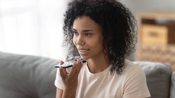 Woman Talking on the Phone Stock Image